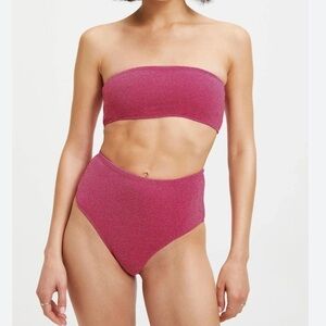 Good American Sparkle Bandeau Top Set Size 8